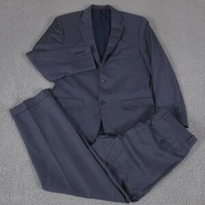 Tasso Elba 2-Piece Suit Mens 40R Pants 34x32 Blue Blazer Trousers Slacks Casual